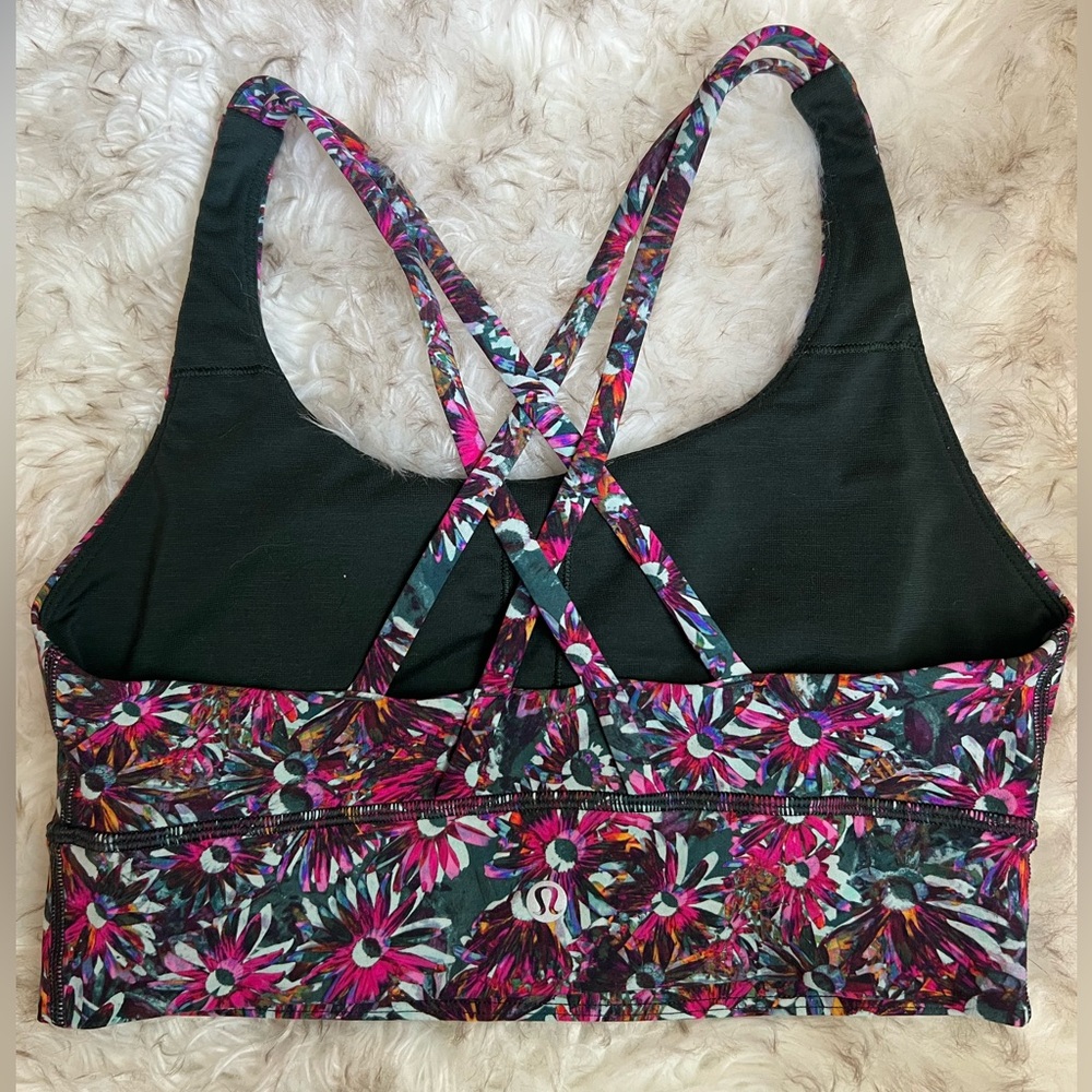 Lululemon Energy Bra Longline - Pink Multi - Size 6